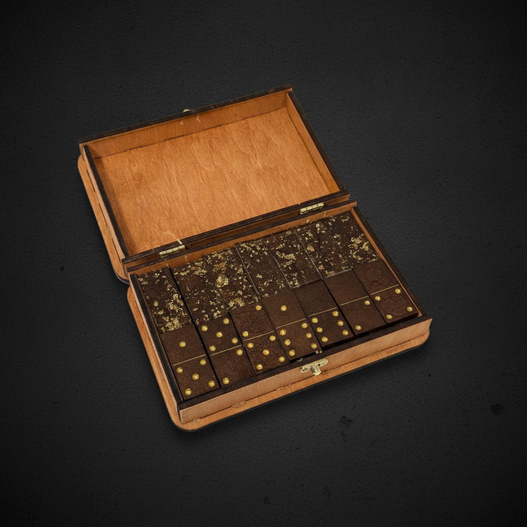 LUXURY BROWN DOMINO SET