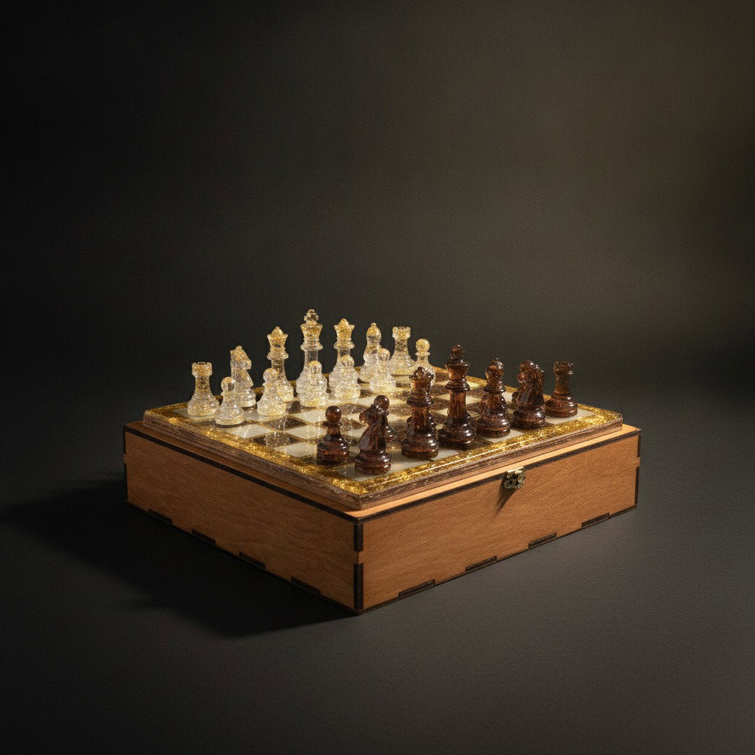 LUXURY BROWN CHESS SET