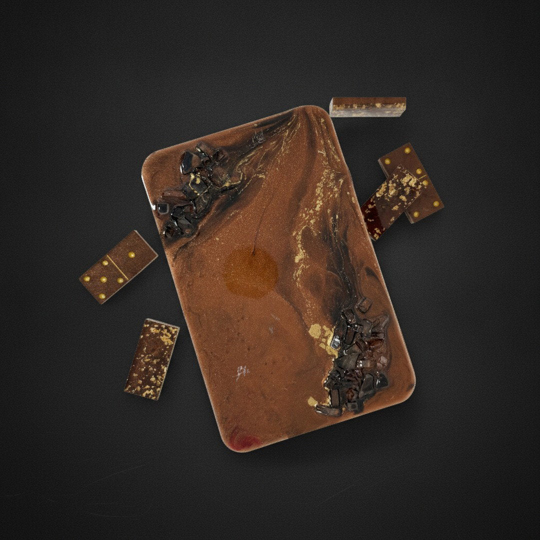 LUXURY BROWN DOMINO SET