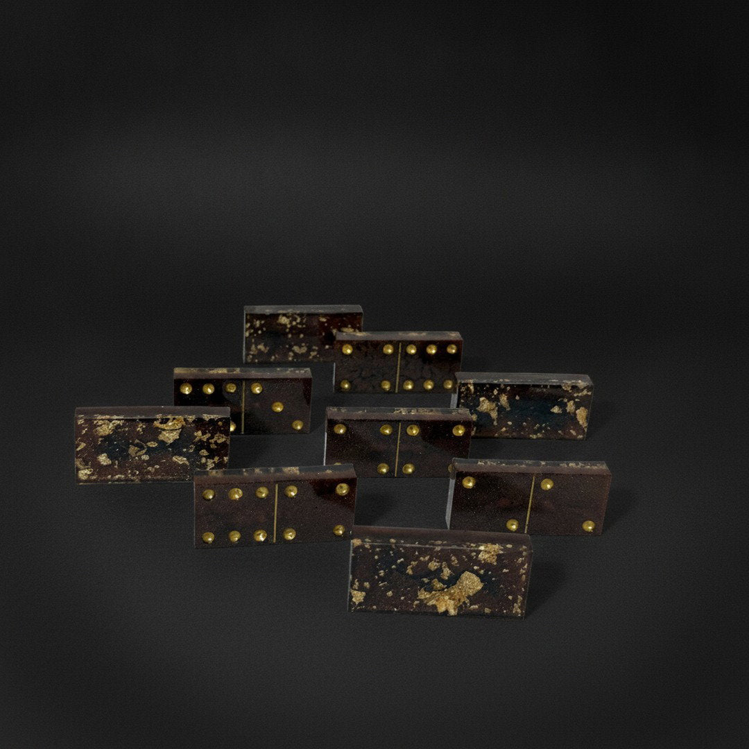 LUXURY BROWN DOMINO SET