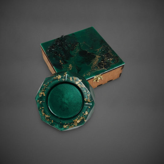 LUXURY GREEN ASHTRAY SET
