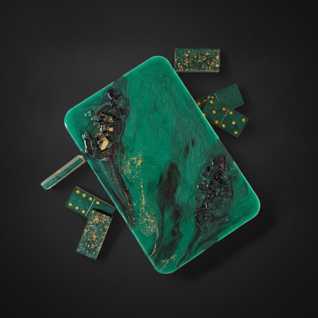 LUXURY GREEN DOMINO SET