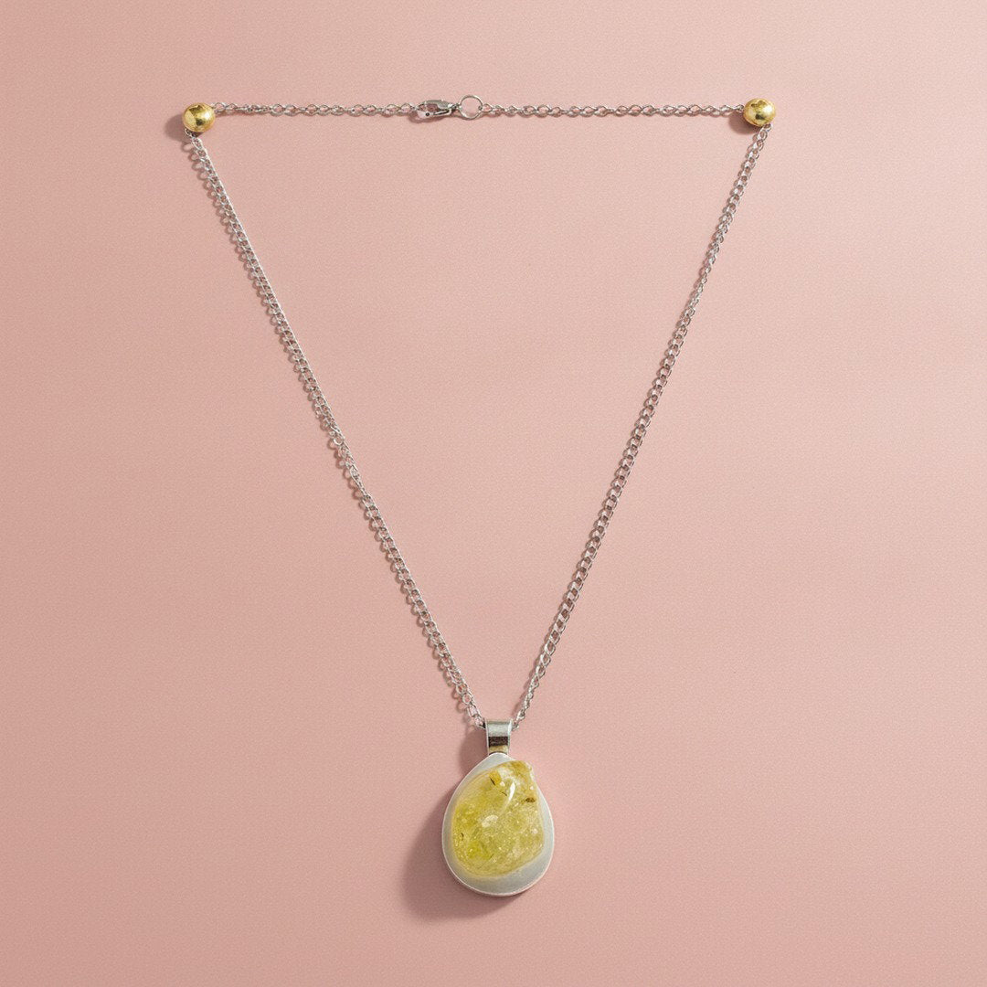 TEARDROP SHAPED RAINBOW QUARTZ Necklace