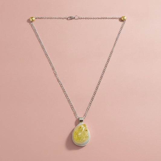 TEARDROP SHAPED RAINBOW QUARTZ Necklace