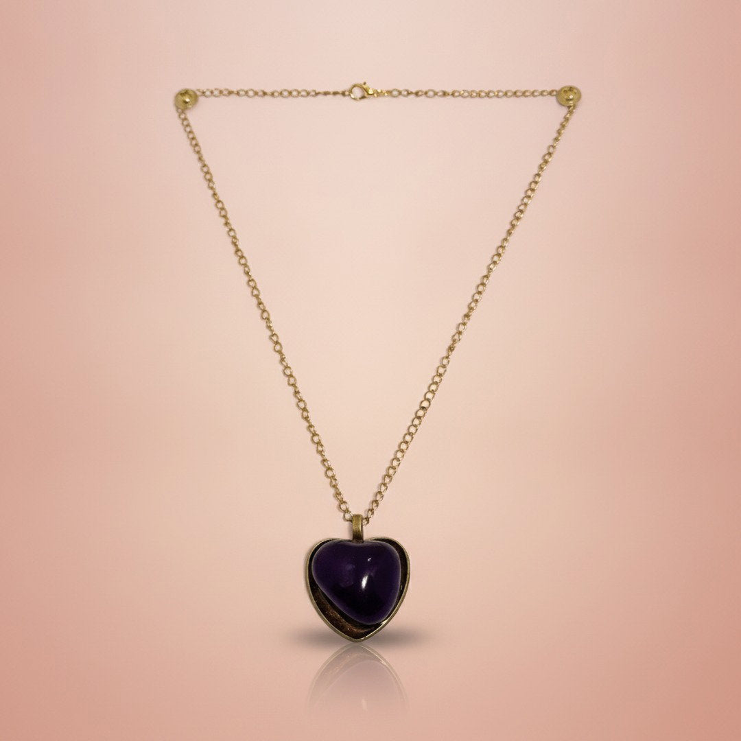 HEART SHAPED AMETHYST Necklace