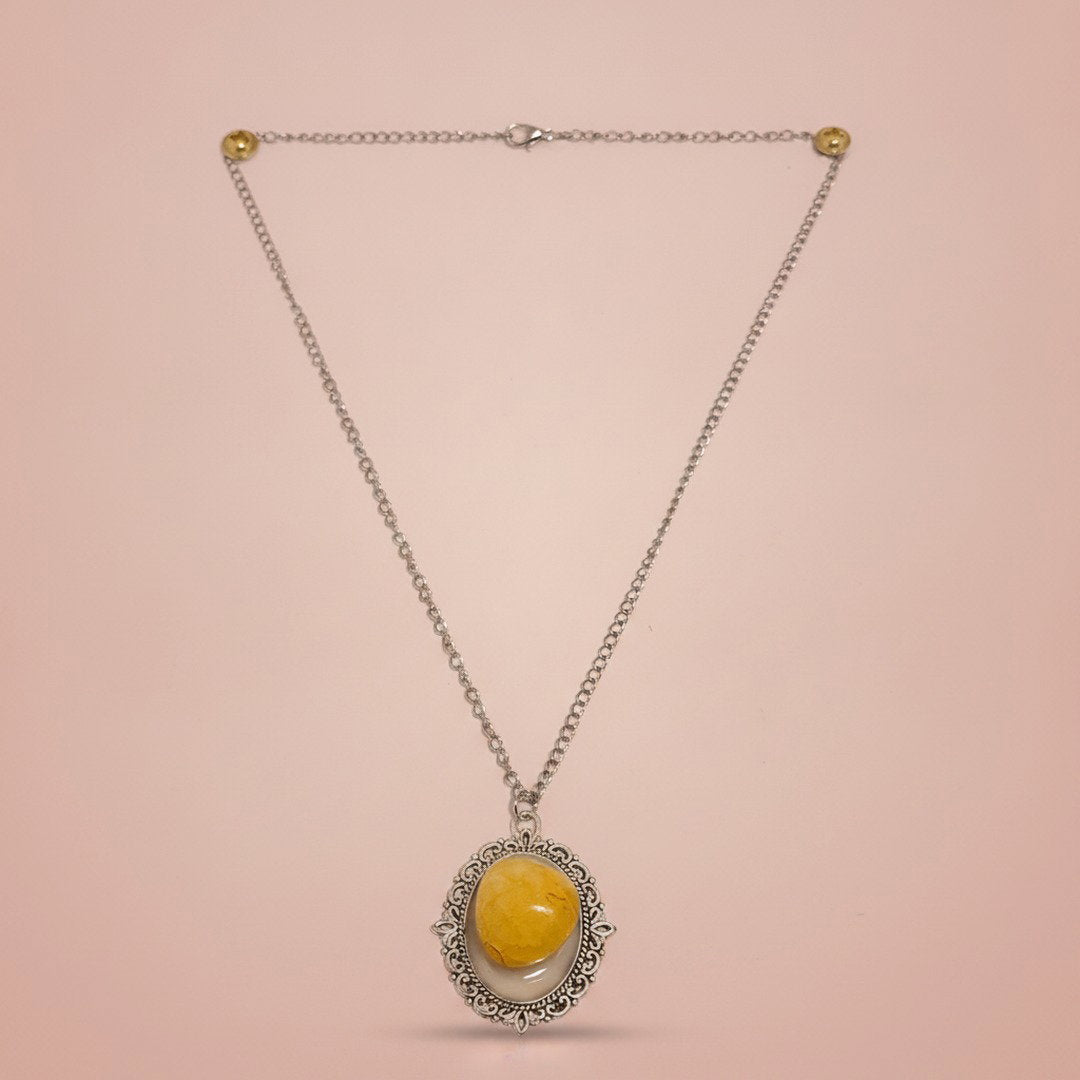 VINTAGE STYLE RAINBOW QUARTZ Necklace (YELLOW)