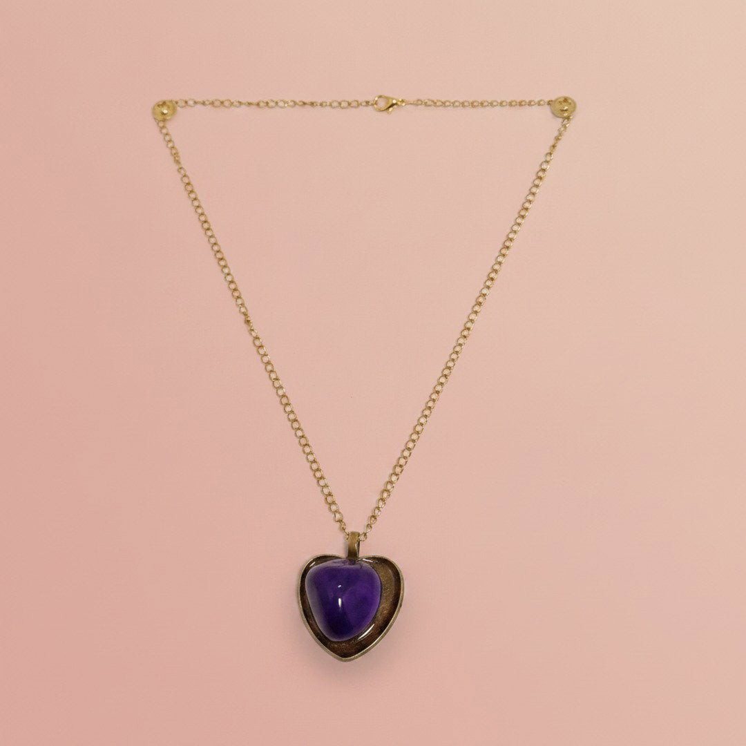 HEART SHAPED AMETHYST Necklace