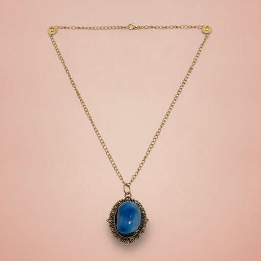 VINTAGE STYLE RAINBOW QUARTZ Necklace (BLUE)
