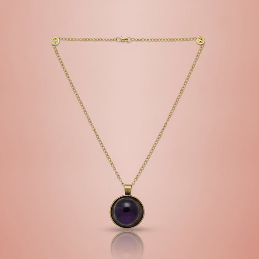 ROUND SHAPED AMETHYST Necklace