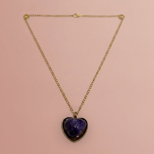 HEART SHAPED AMETHYST Necklace